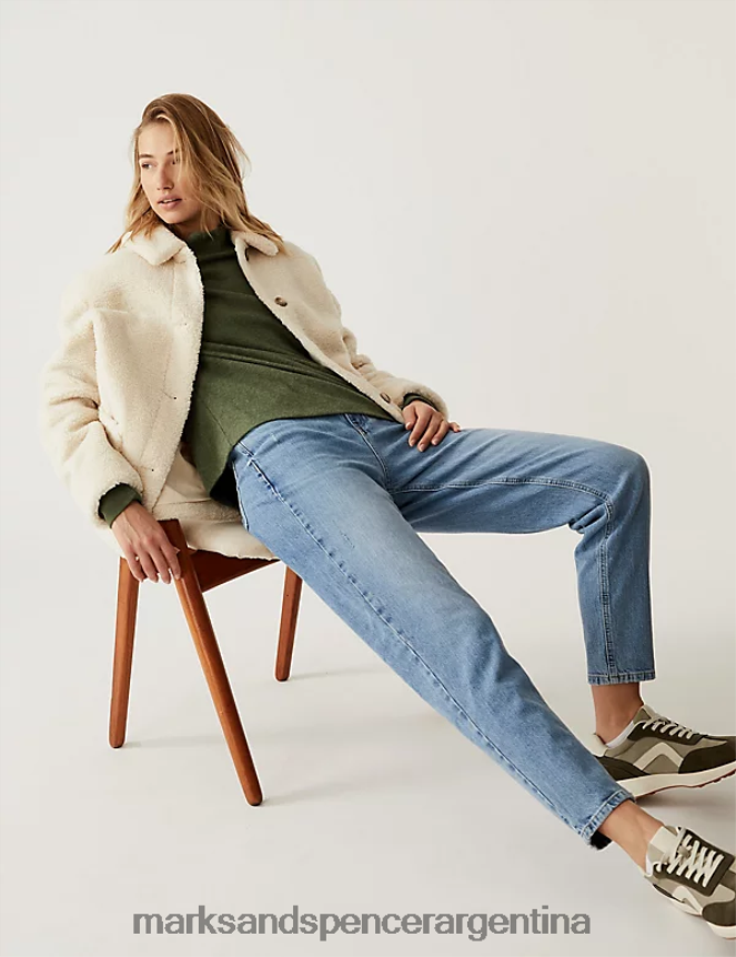 Marks & Spencer unisexo los vaqueros de mamá ropa índigo 46VL3392