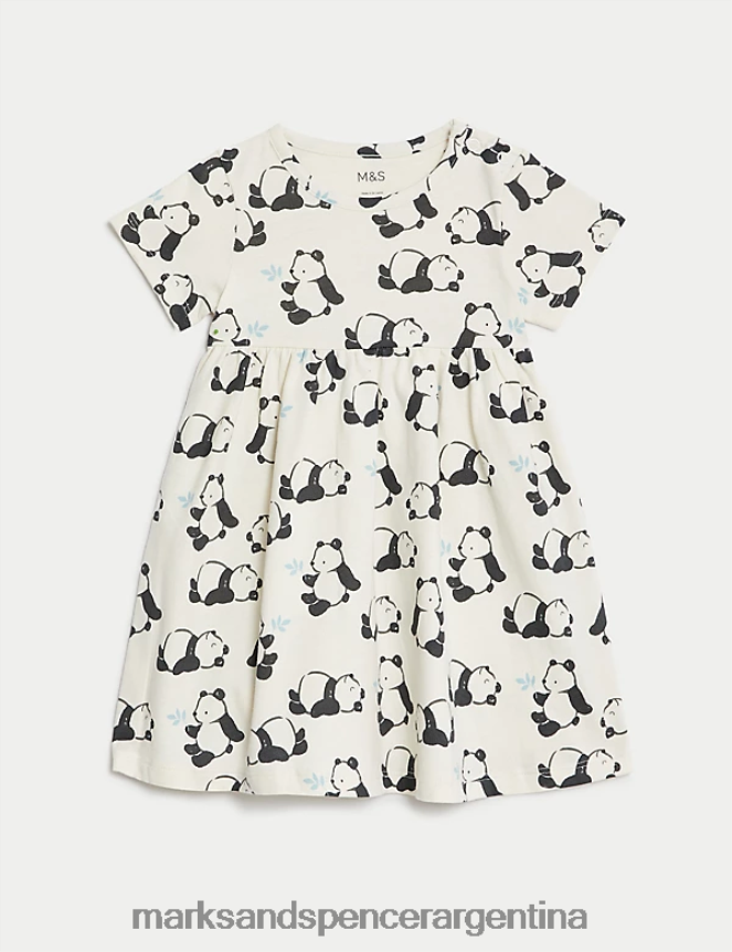 Marks & Spencer unisexo vestido panda de puro algodón ropa calicó 46VL7656