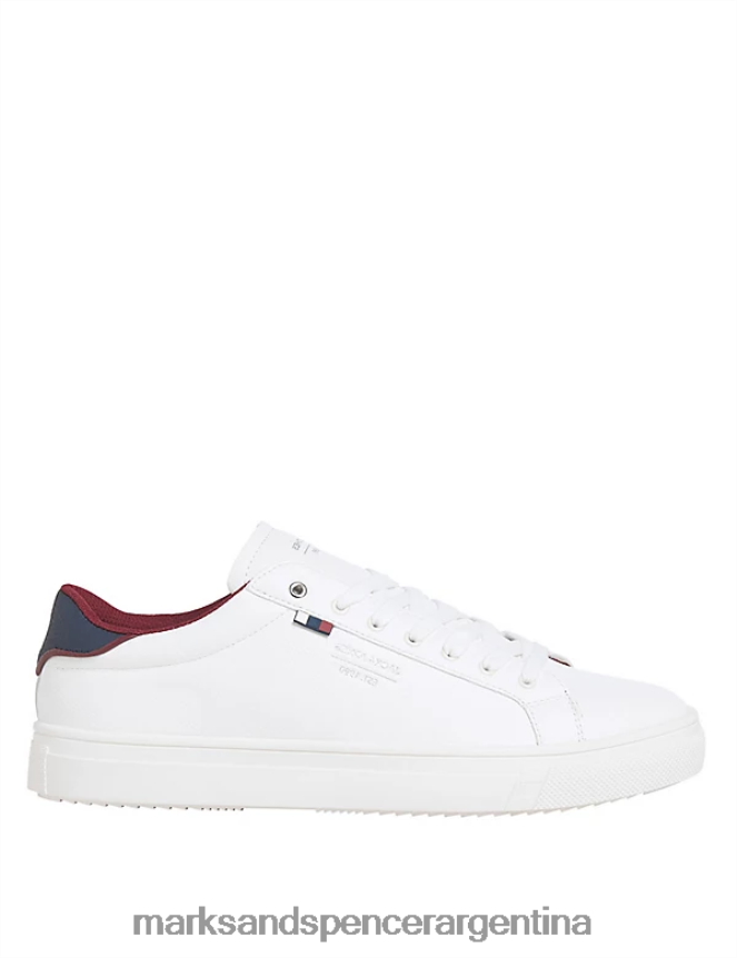 Marks & Spencer unisexo zapatillas con cordones zapatos blanco 46VL5960