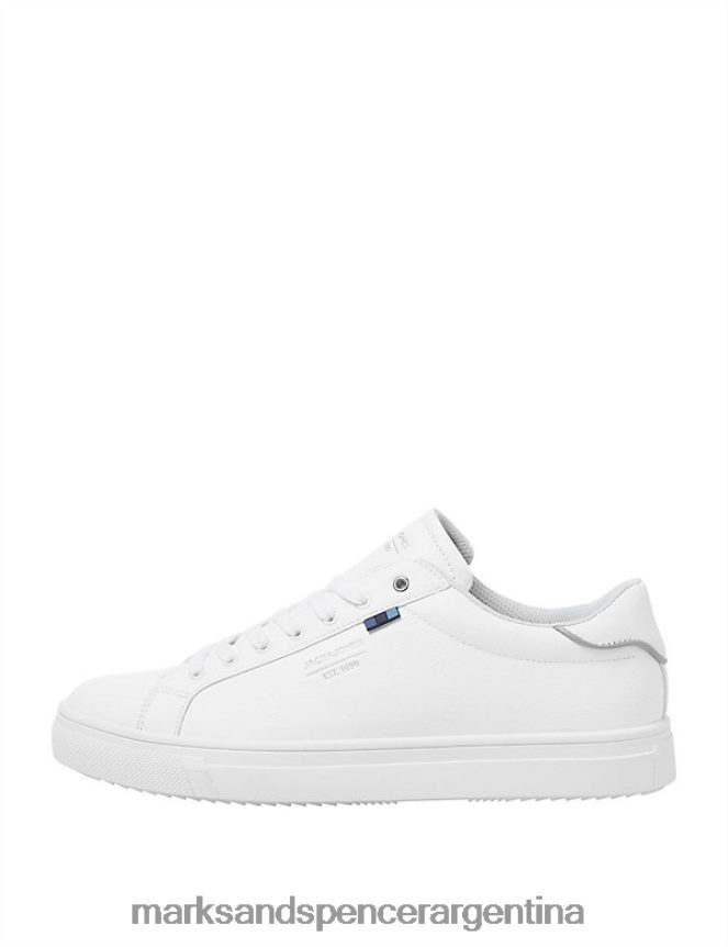 Marks & Spencer unisexo zapatillas con cordones zapatos blanco 46VL6344